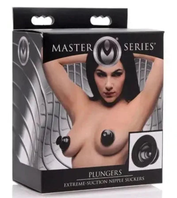 MS 'Plungers' Extreme Suction Nipple Suckers –Black