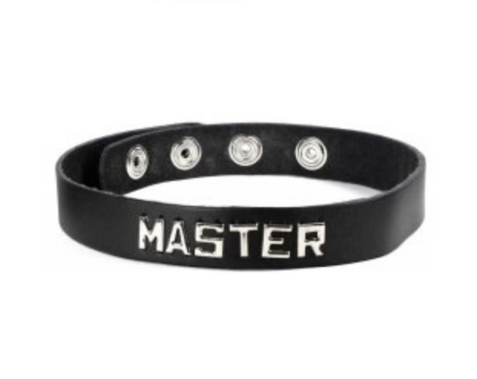 Leather Wordband Collar - Master