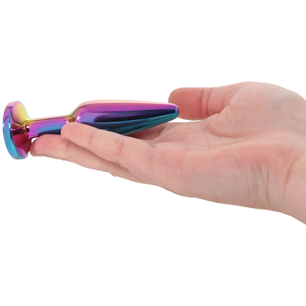 Rear Assets Tapered Multicolour Gem Butt Plug - Medium
