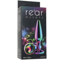 Rear Assets Tapered Multicolour Gem Butt Plug - Medium