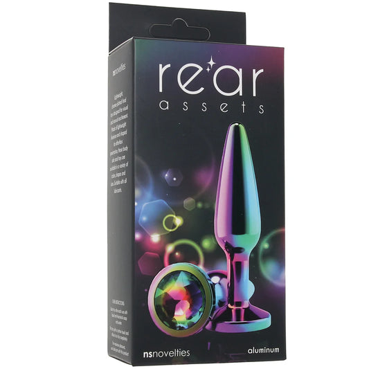 Rear Assets Tapered Multicolour Gem Butt Plug - Medium