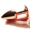 Rear Assets Small Circle Gem Butt Plug - Rose Gold/Clear