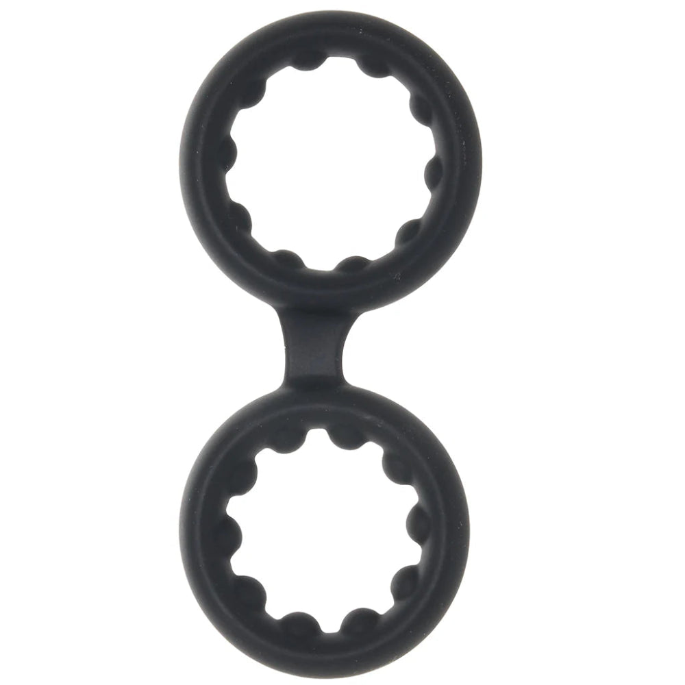 Rock Solid Double Stamina Rings w/ Metal Beads