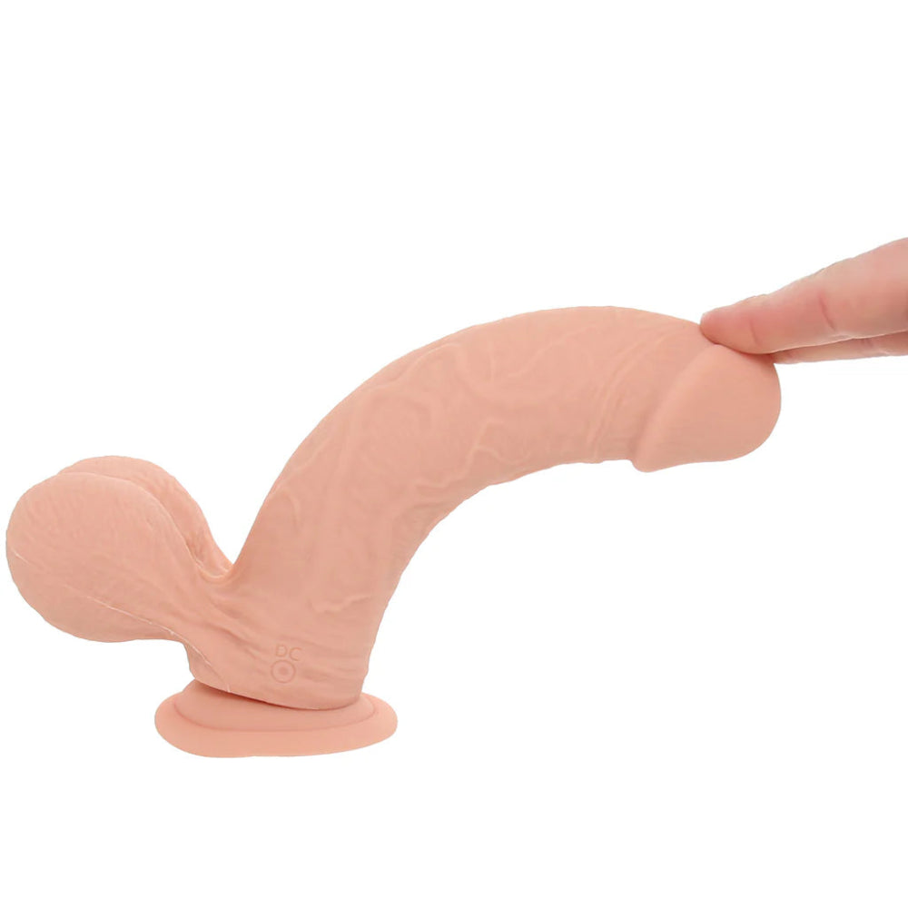 RealRock 8 Inch Vibrating Weighted Ballsy Dildo -Light