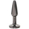 Rear Assets Tapered Gunmetal Gem Butt Plug - Small