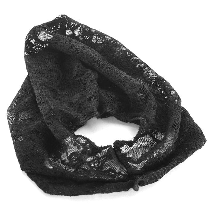MS "Lace" Seduction Bondage Hood -Black