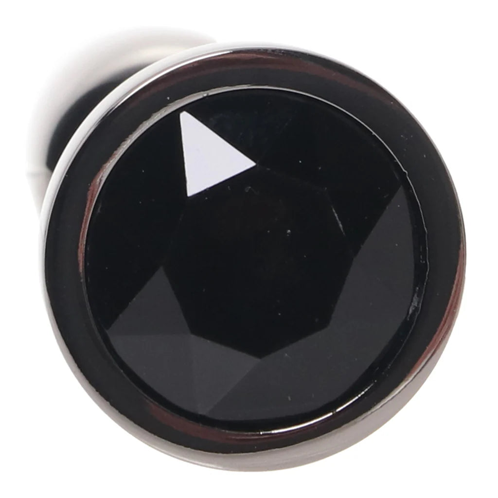 Rear Assets Tapered Gunmetal Gem Butt Plug - Medium