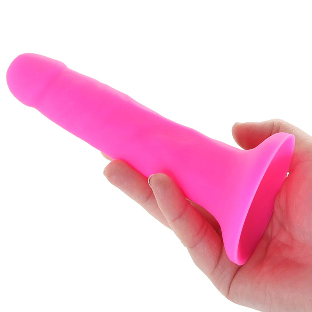 Elite Neo Pink Dual Density Dildo 6" - Pink