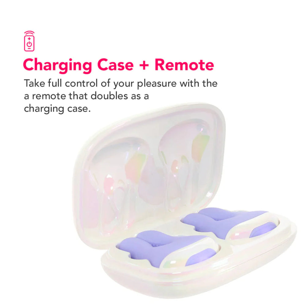 Playboy 'In a Pinch' Vibrating Clamps w/ Recharge Case