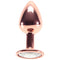 Rear Assets Small Circle Gem Butt Plug - Rose Gold/Clear
