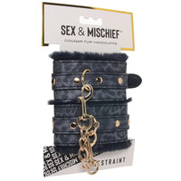 S&M Restraint 'Cougar' Faux Fur Handcuffs
