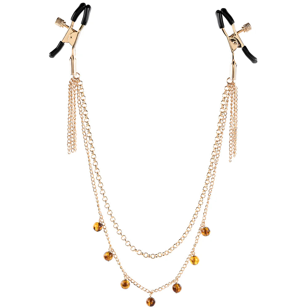 Sincerely "Amber" Chained Nipple Clamps