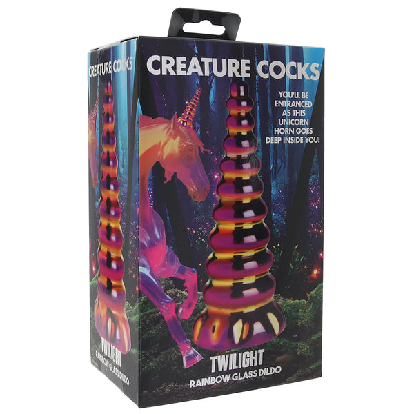 Creature Cocks "Twilight Rainbow" Glass Dildo
