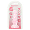 Real Rock 5.5" Curvy Clear Dildo -Pink