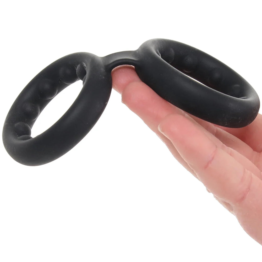 Rock Solid Double Stamina Rings w/ Metal Beads