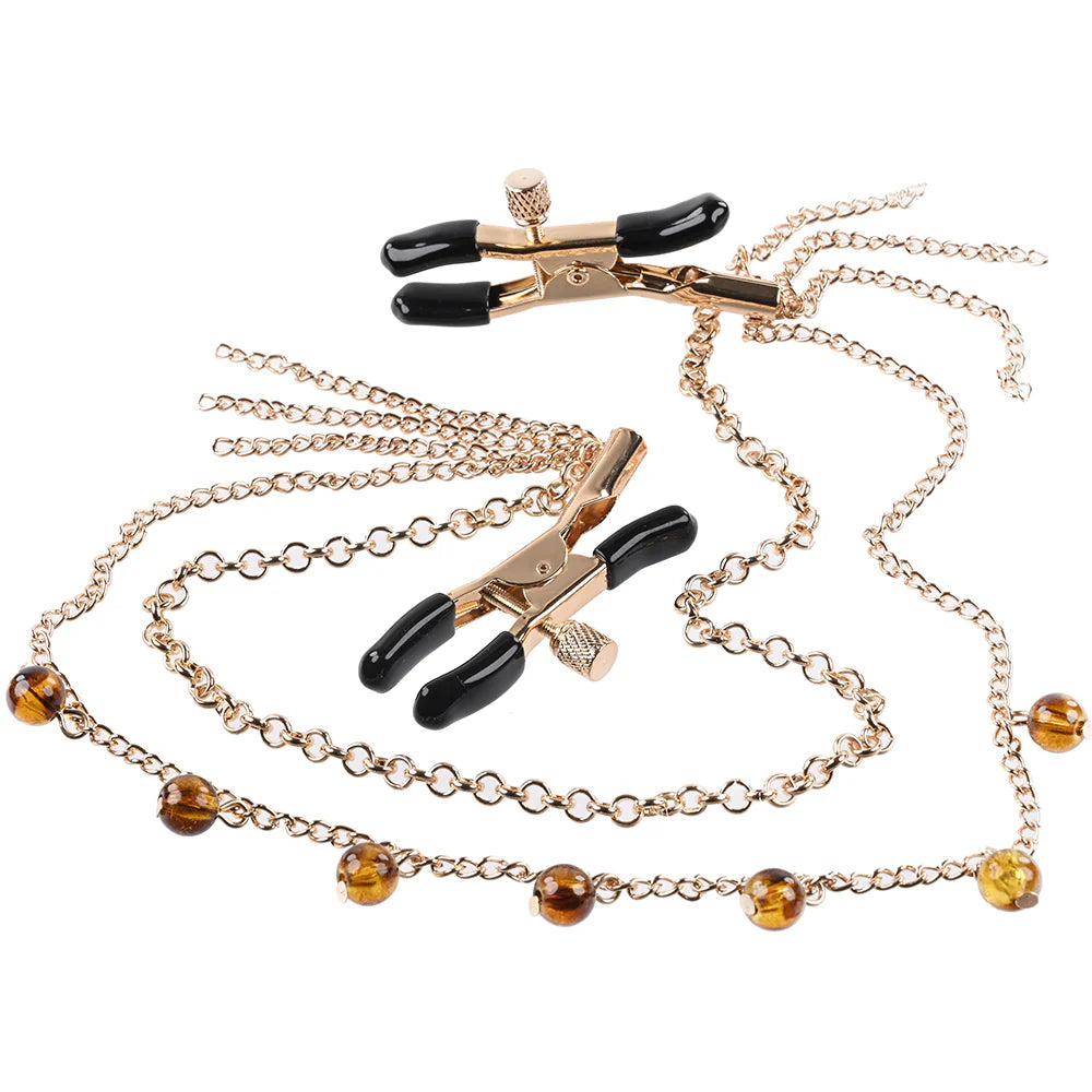 Sincerely "Amber" Chained Nipple Clamps