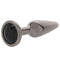 Rear Assets Tapered Gunmetal Gem Butt Plug - Medium