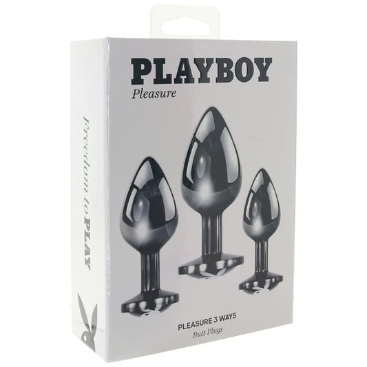 Playboy "Pleasure 3 Ways" Butt Plug Set
