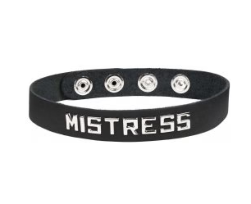 Leather Wordband Collar - Mistress