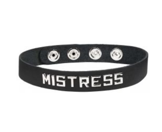 Leather Wordband Collar - Mistress