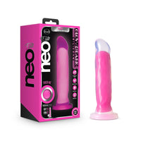 Neo Elite 'Glow In The Dark' 8 inch Dildo -Pink