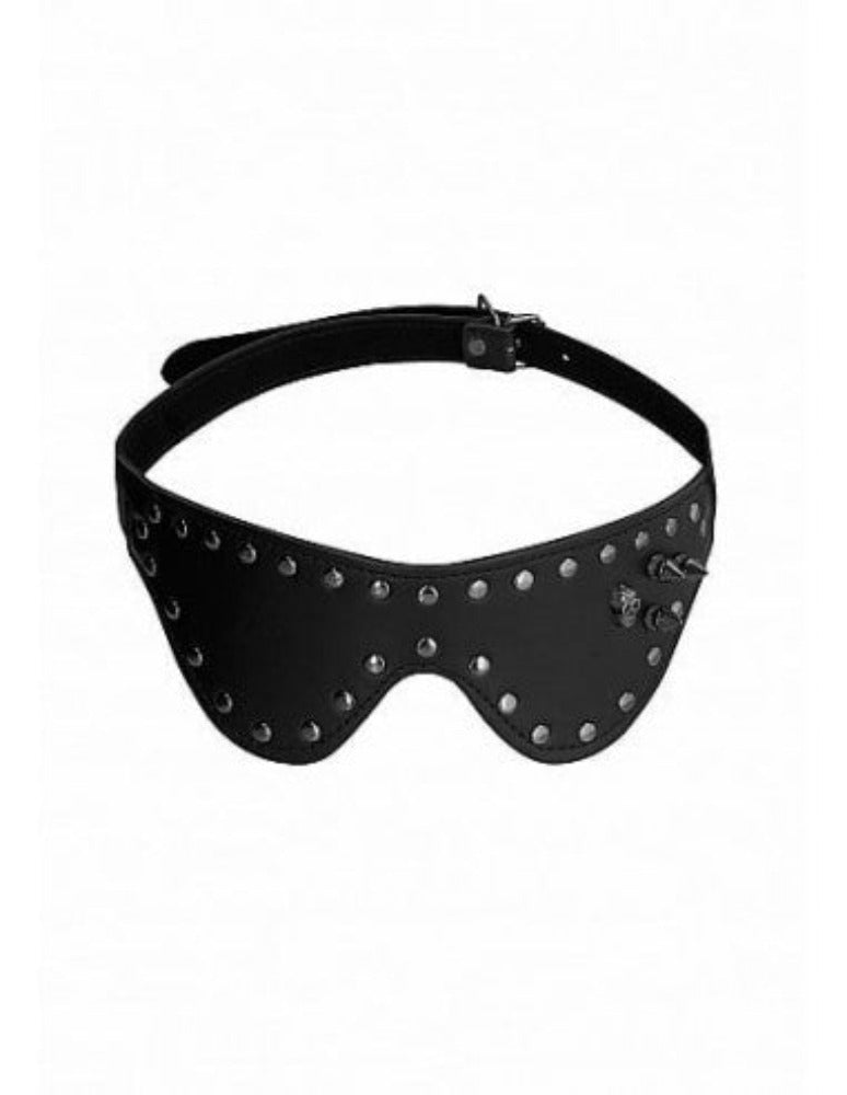 Ouch! "Skulls & Spikes" Eye Mask -Black