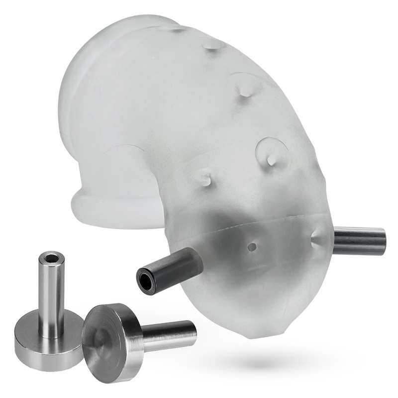 Oxballs Airlock Electro Air-Lite Vented Chastity - Clear Ice