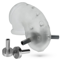 Oxballs Airlock Electro Air-Lite Vented Chastity - Clear Ice