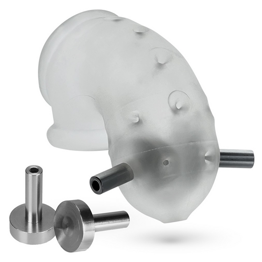 Oxballs Airlock Electro Air-Lite Vented Chastity - Clear Ice