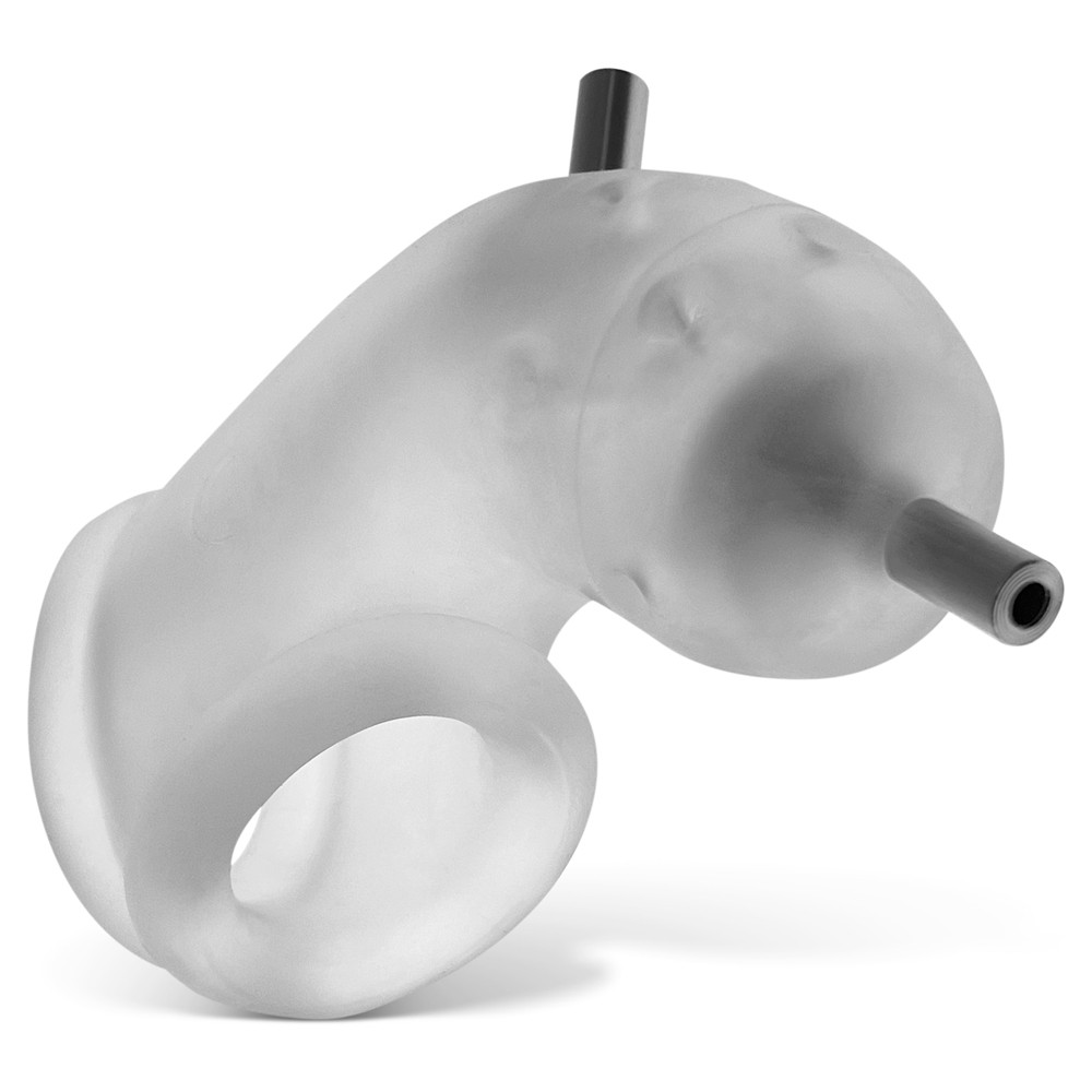 Oxballs Airlock Electro Air-Lite Vented Chastity - Clear Ice