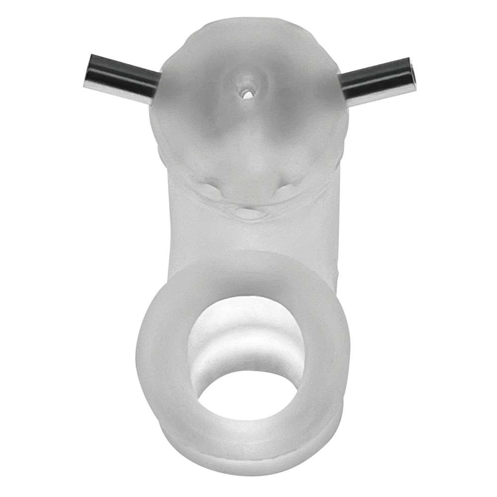 Oxballs Airlock Electro Air-Lite Vented Chastity - Clear Ice