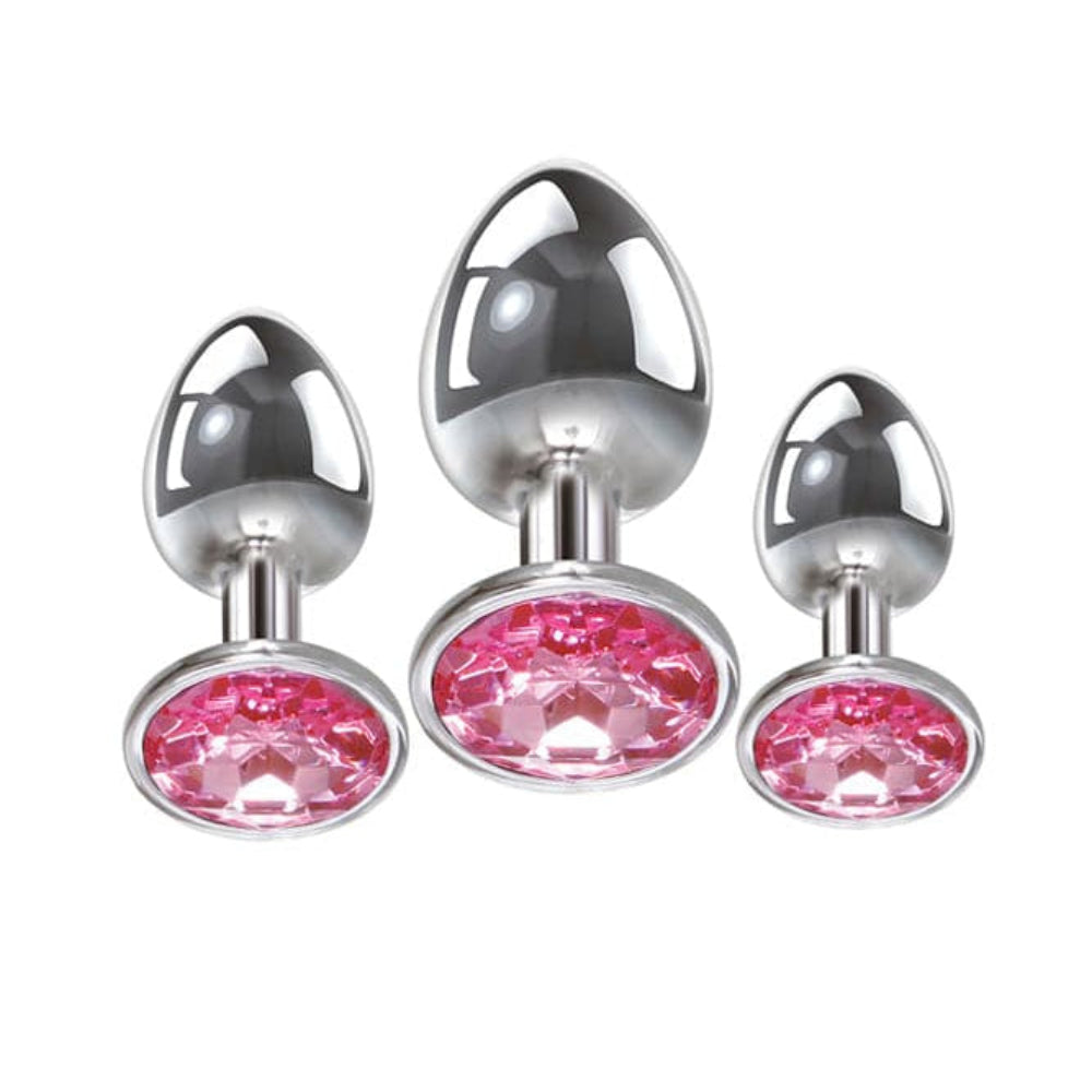 Adam & Eve - Pink Gem Anal Plug Set