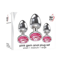 Adam & Eve - Pink Gem Anal Plug Set