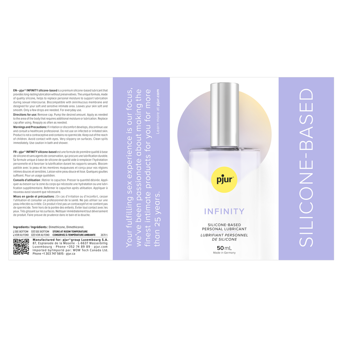 Pjur INFINITY Silicone Lube - 50mL