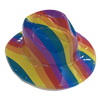 Rainbow Pinched Front Cowboy Hat - Plastic