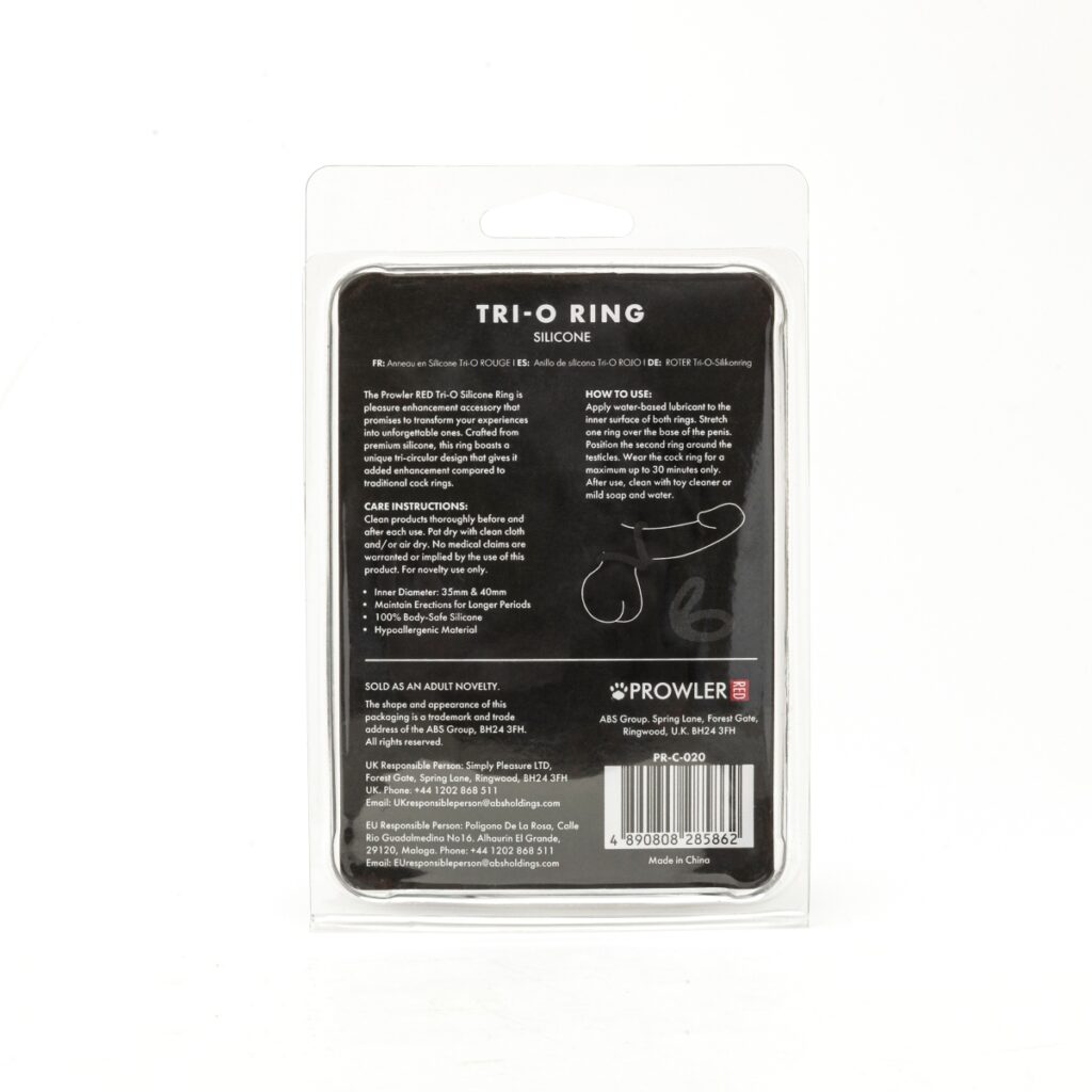Prowler Red Tri O-Ring Silicone Cock Ring