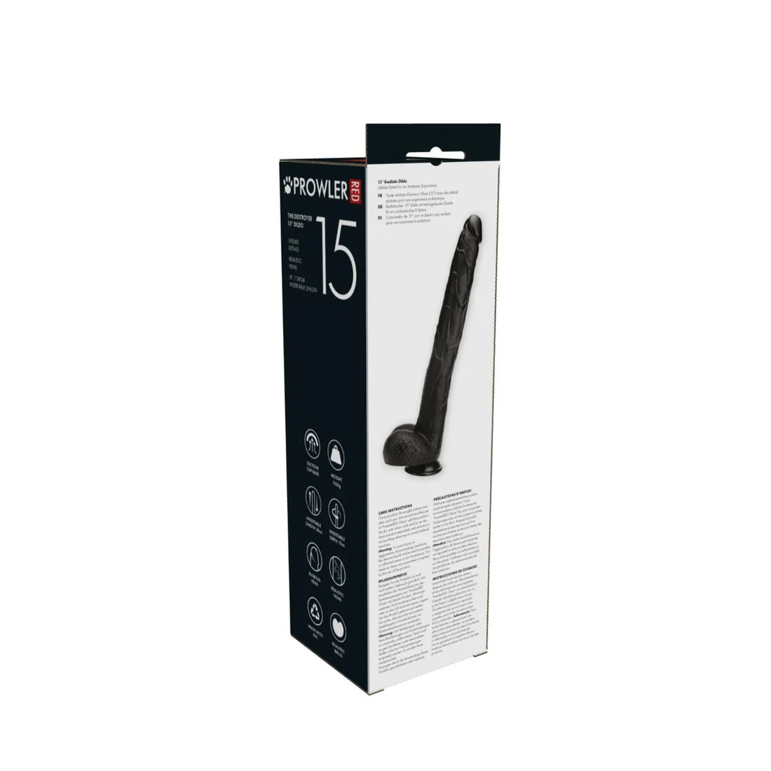 Prowler Red The Destroyer Dildo 15" - Black