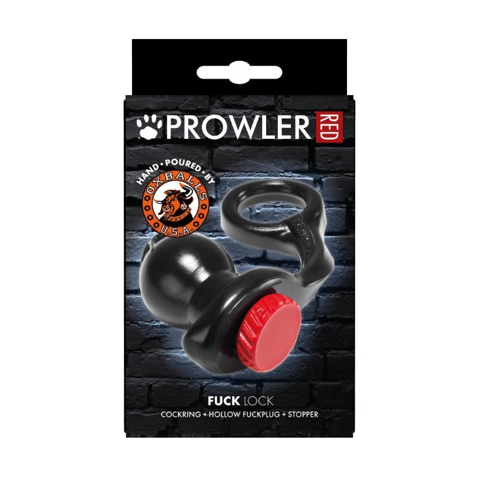 Prowler RED "Fuck Lock" Hollow Fuck Plug & Cock Ring