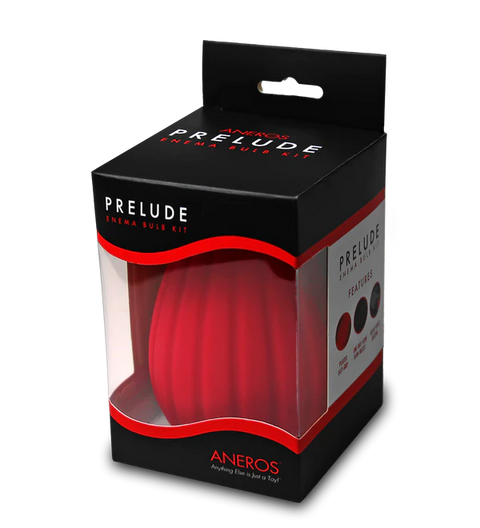 Aneros ''Prelude'' Enema Bulb Kit -Red