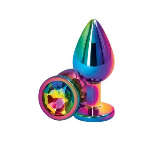 Rear Assets Mulitcolor 'Small' Anal Butt Plug -Rainbow Gem