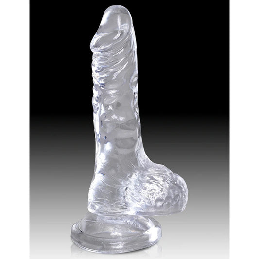 King Cock Clear 4″ Cock With Balls