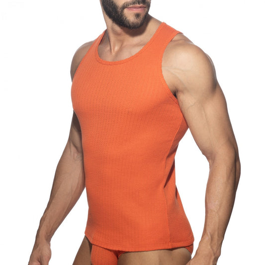 Addicted Puff Tank Top Orange AD1378