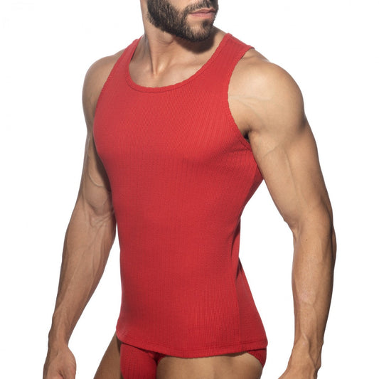 Addicted Puff Tank Top Red AD1378