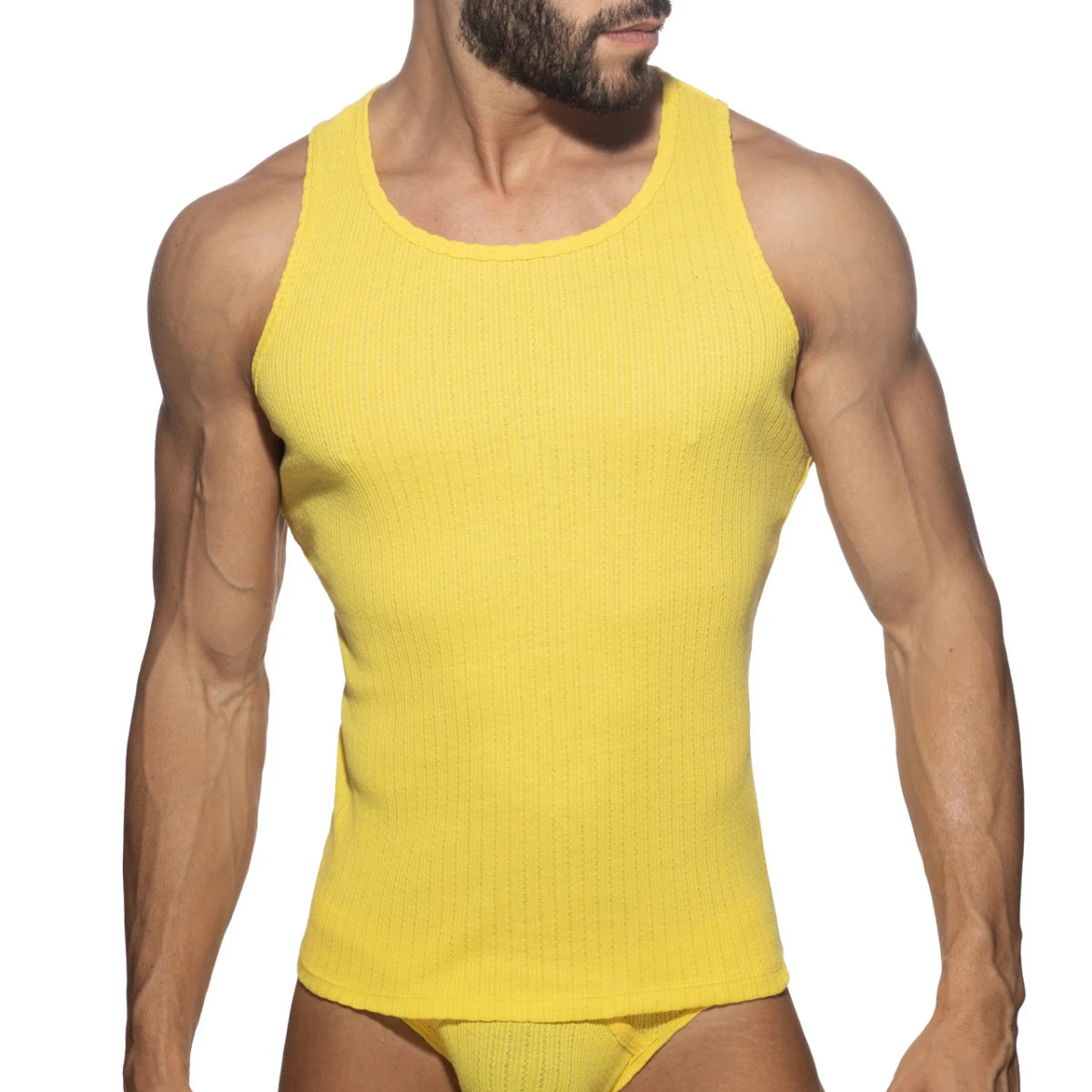 Addicted Puff Tank Top - Lemon Green