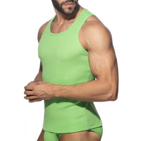 Addicted Puff Tank Top - Lemon Green