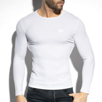 ES Collection Recycled Rib Long Sleeve T-Shirt - White