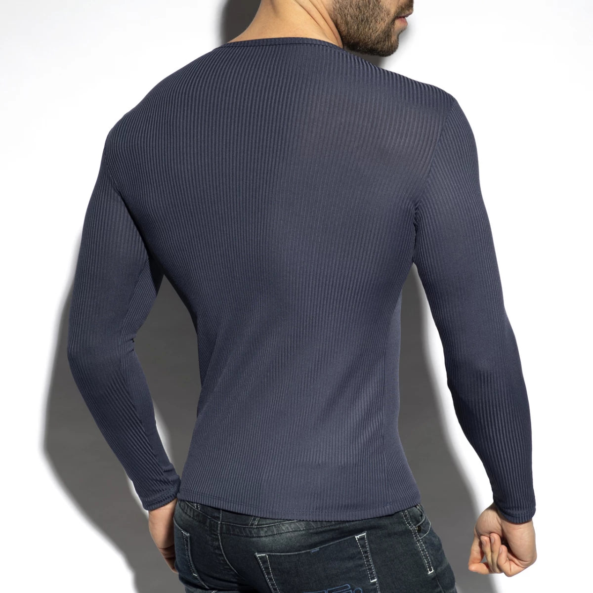 ES Collection Recycled Rib Long Sleeve T-Shirt - White