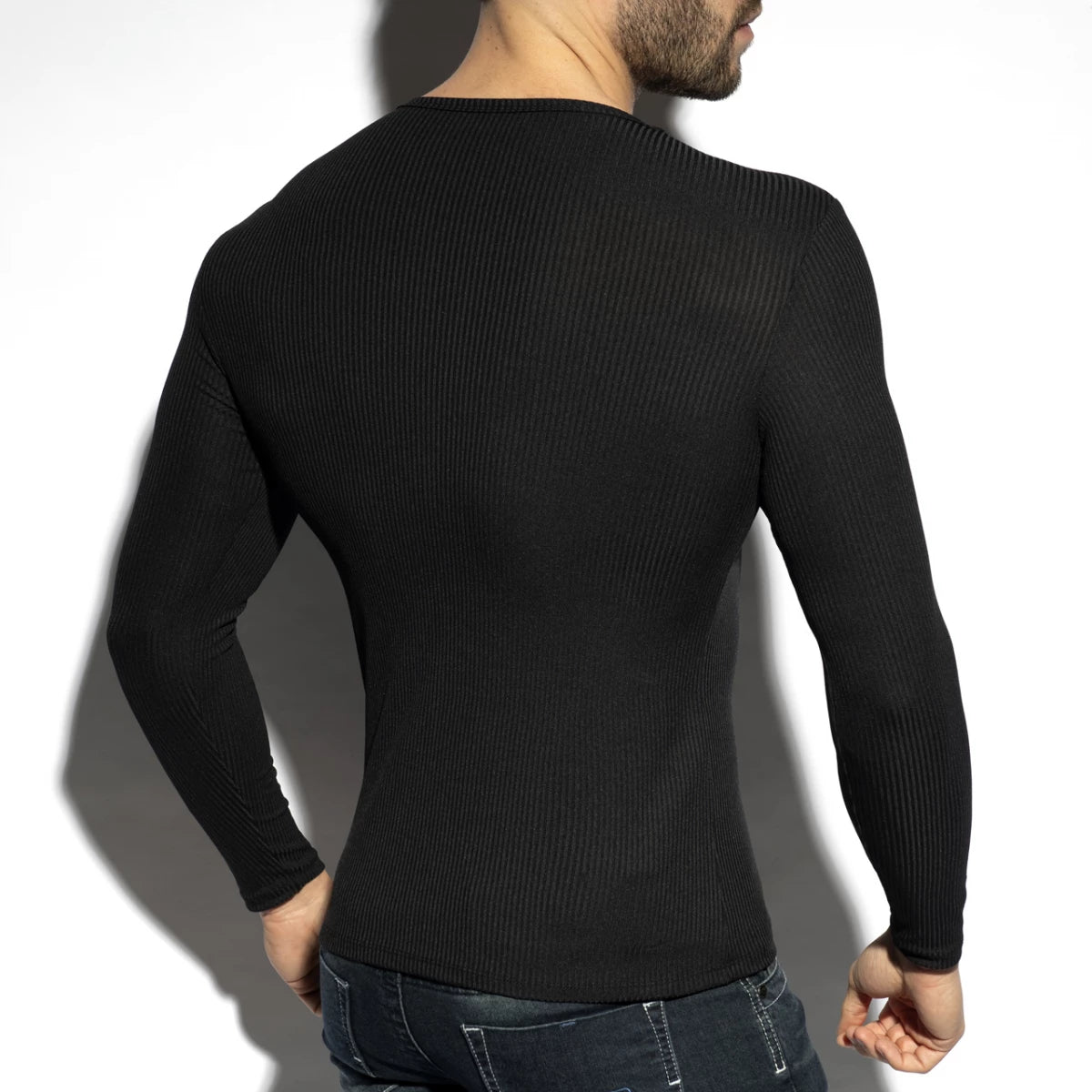 ES Collection Recycled Rib Long Sleeve T-Shirt - White
