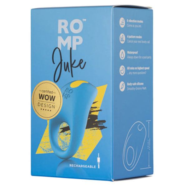 ROMP 'Juke' Blue Cock Ring Vibe