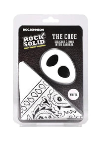 Rock Solid The Code 'White' Cock Ring w/Bandana